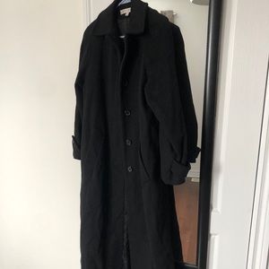 Stylish Black wool vintage Larry Levine Pea coat